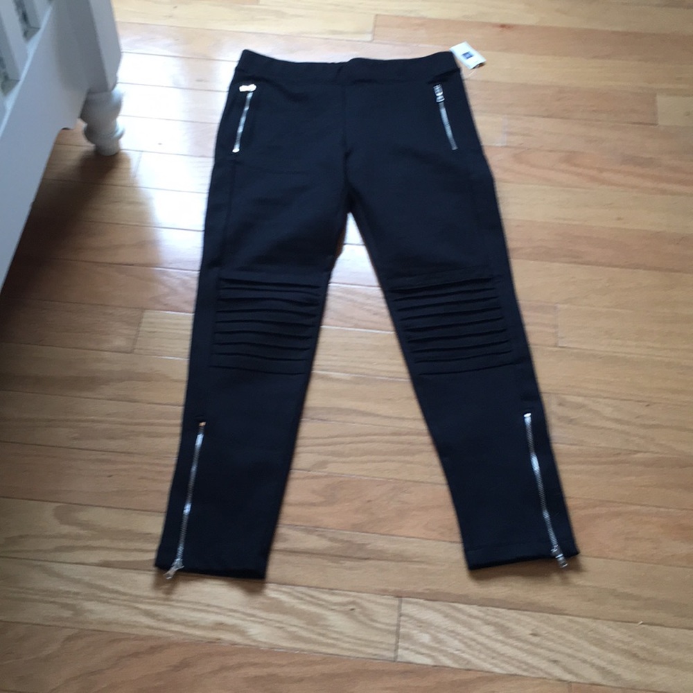 Gap Moto Ponte Leggings Black Sz Medium NWT